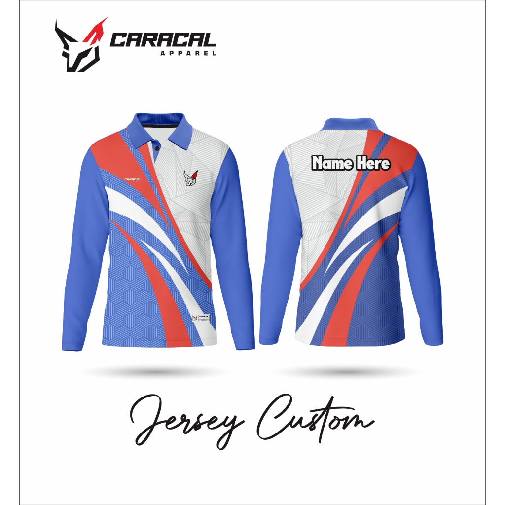 JERSEY KERAH POLO LENGAN PANJANG / JERSEY FULL PRINTING / JERSEY CUSTOM/ FREE DESAIN