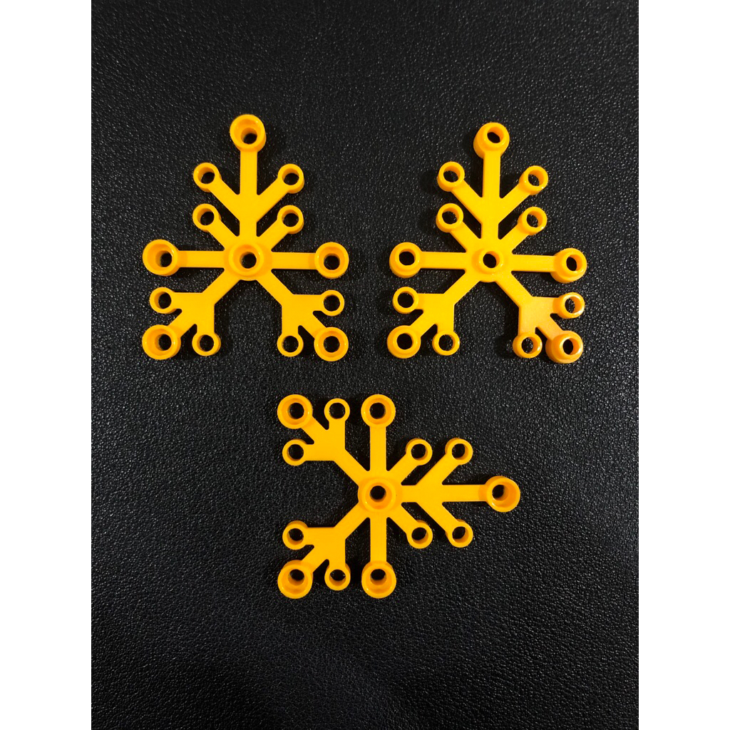 Lego Parts - 2417 - Bright Light Orange, Plant Leaves 6 x 5