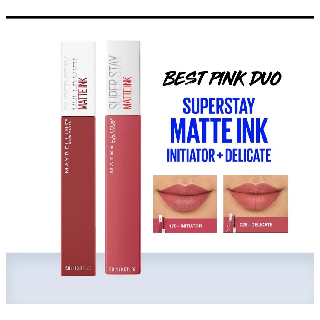 Maybelline Paket Makeup Ombre Lipstik Isi 2 Superstay Matte Ink
