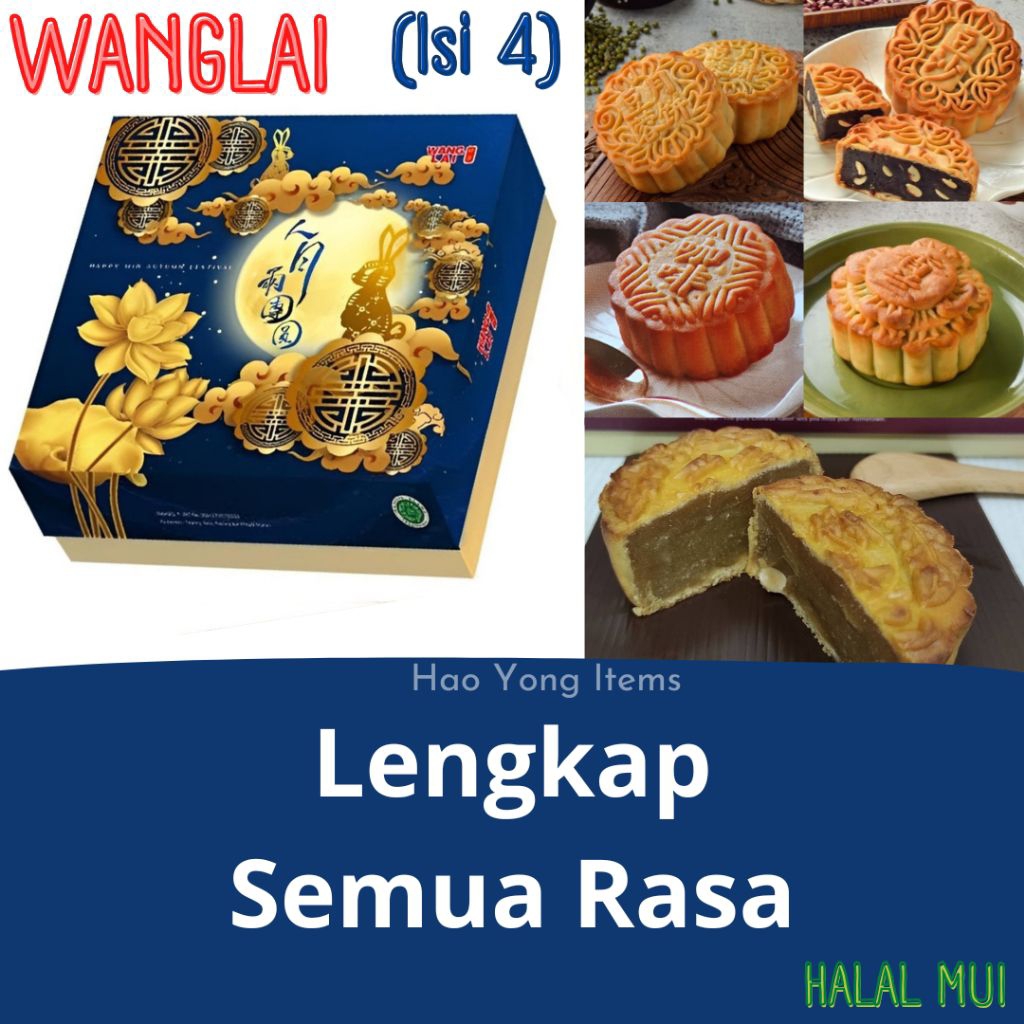 

Kue Bulan Mooncake Wang Lai Lengkap Semua Rasa Isi 4 / Kue Bulan Wang Lai / Wanglai / Wang Lai