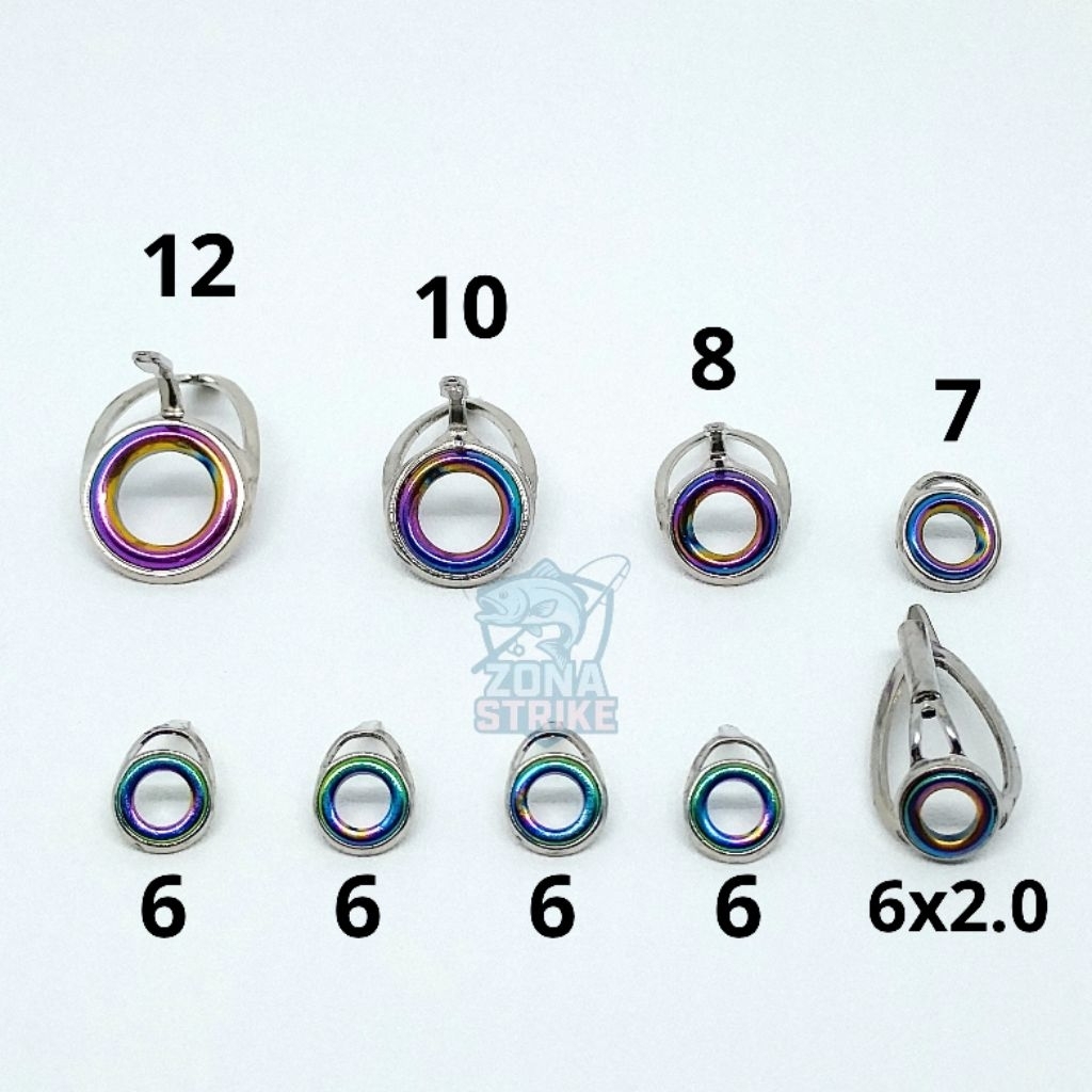 1 Set Guide Ring Joran Pancing BC MEDIUM RAINBOW - Ring Guide Pancing Joran Custom