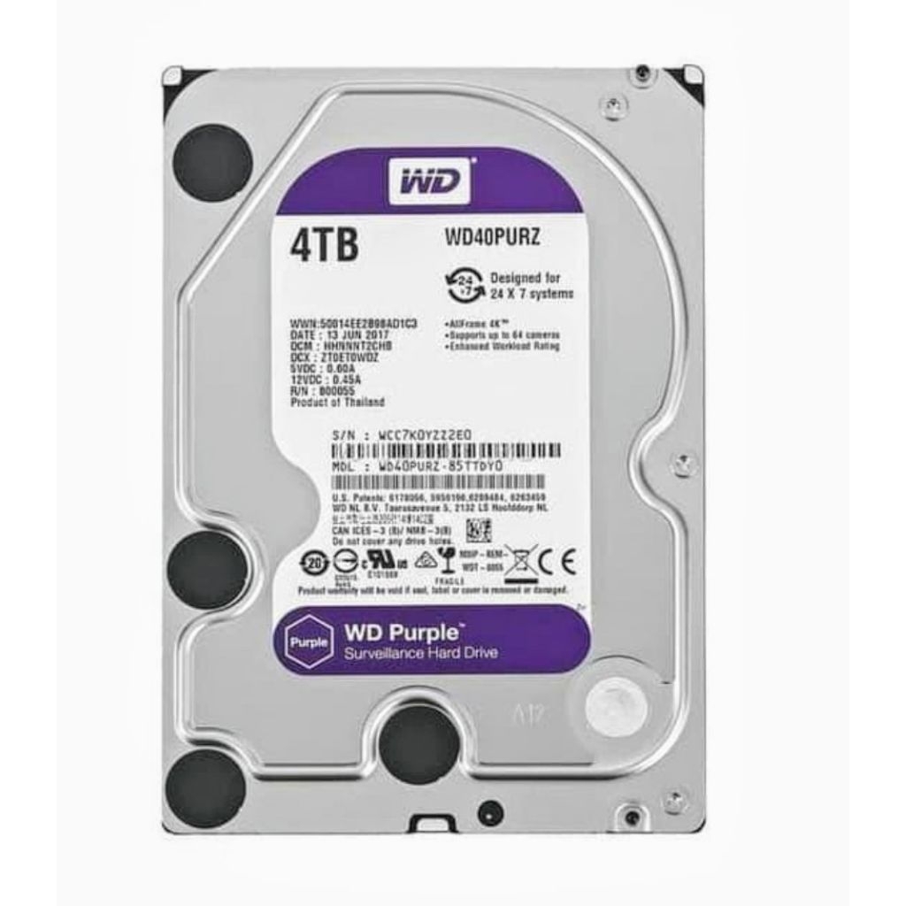 WD PURPLE HDD 4TB