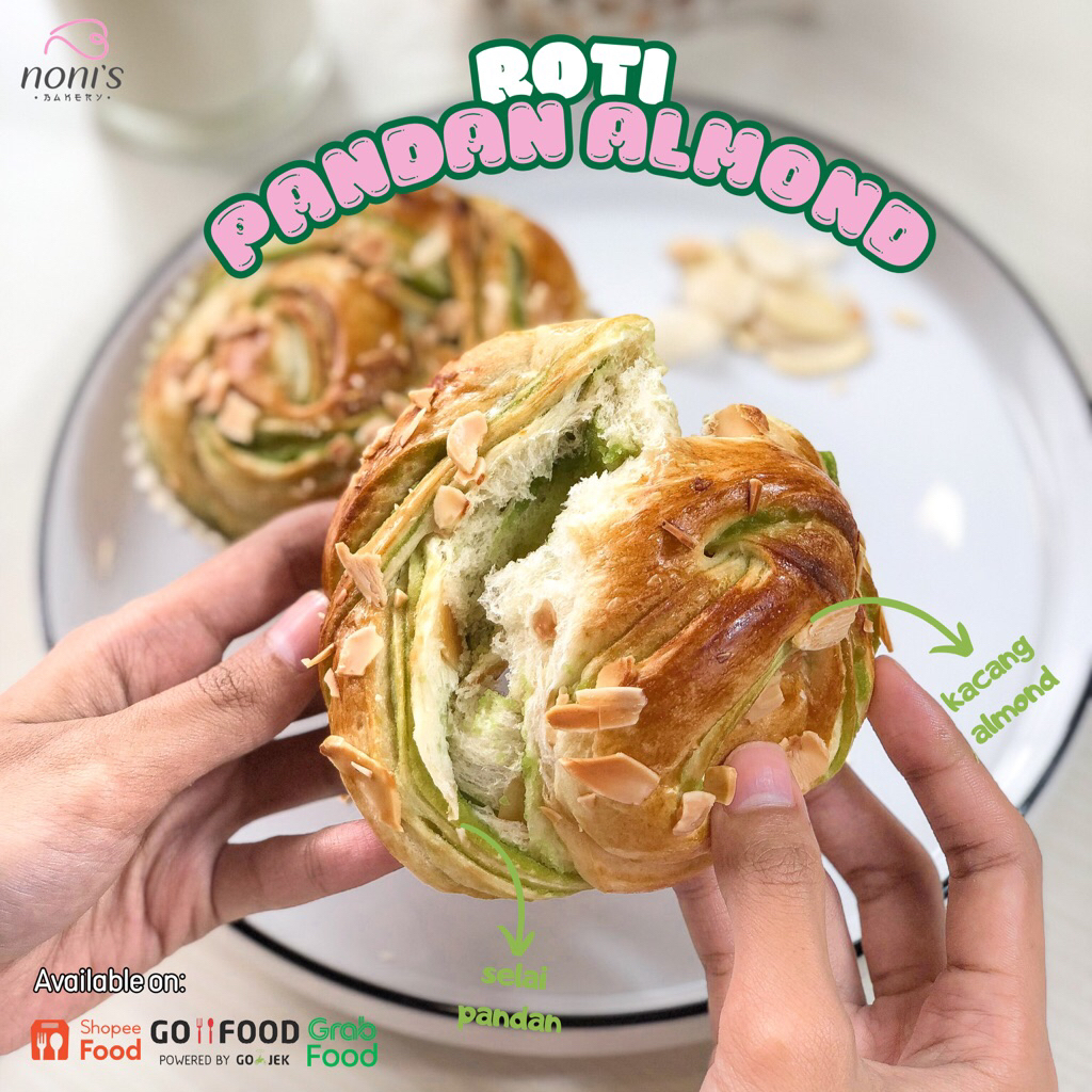 

Roti Pandan Almond