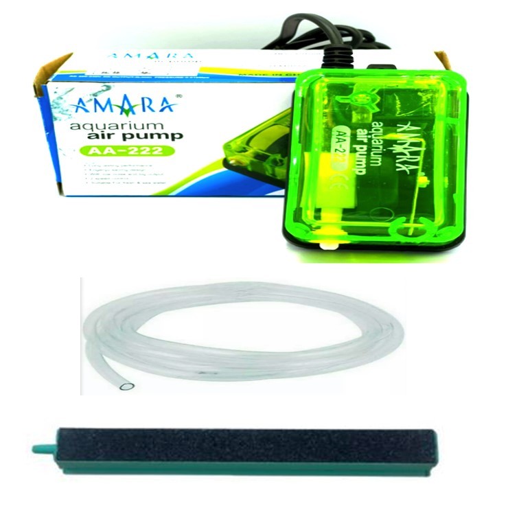 paket aerator 1 lubang batu airstone 8 in 20 cm