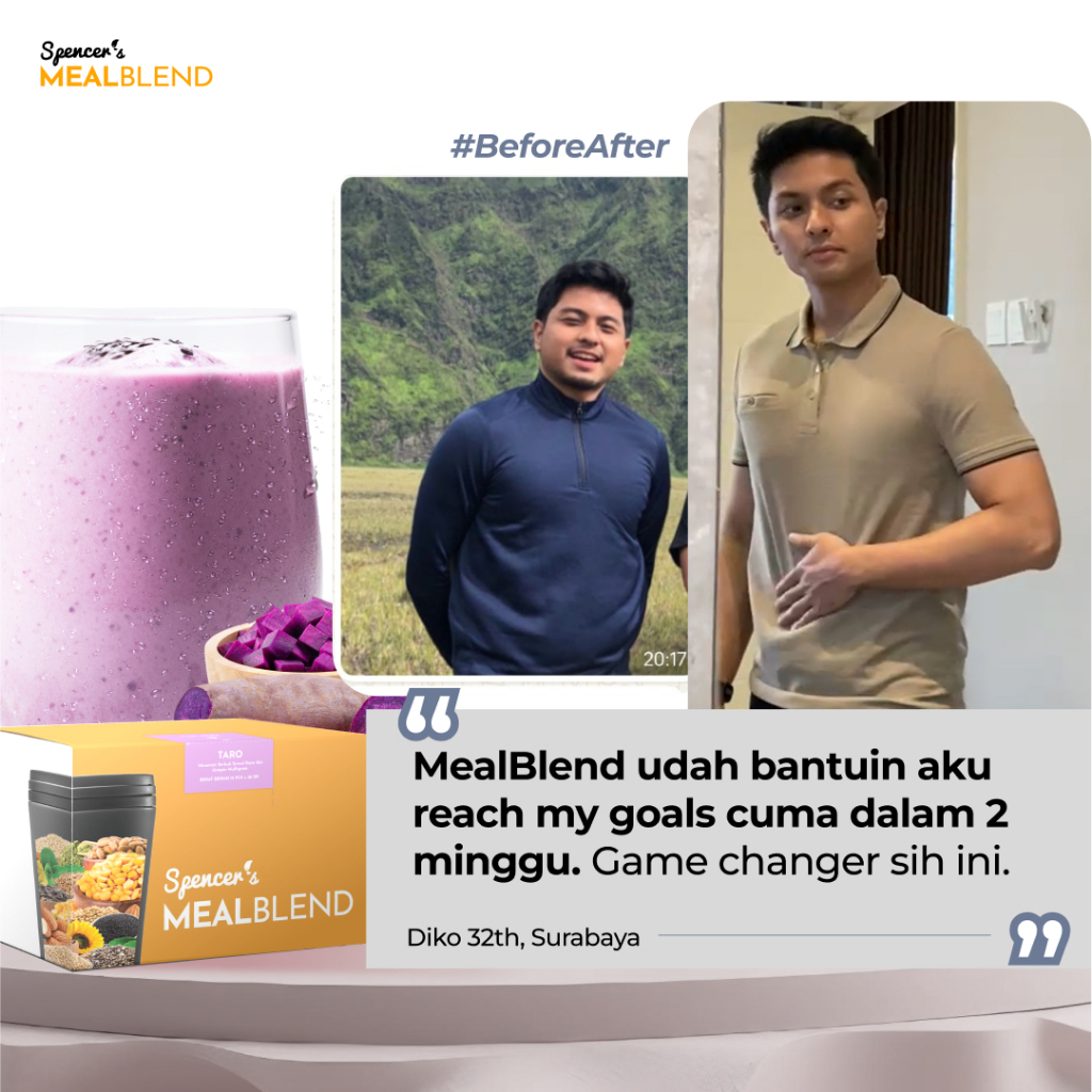 

Spencer's MealBlend - 10 Variant Meal Replacement Tinggi Serat Turun BB Susut Lingkar Pinggang