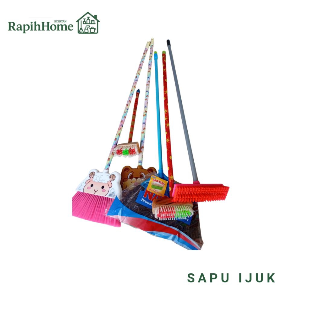 Sapu Ijuk Nagoya / Karakter – Sapu Ijuk Anti Rontok Gagang Panjang untuk Rumah Tangga