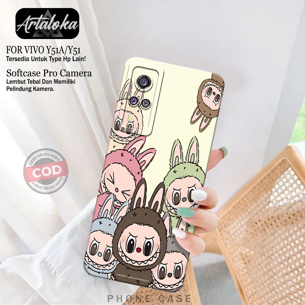 Softcase Hp VIVO Y51A/Y51 Fashion Case Kartun Case VIVO Y51A/Y51 Silikon TPU Pro Camera Casing VIVO 