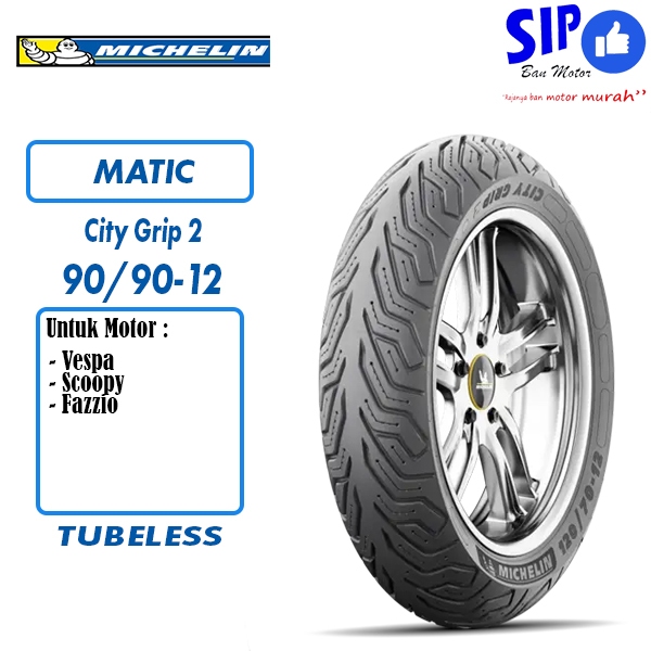 Ban motor Vespa Scoopy Ring 12 Michelin City Grip 2 90 90 12 Tubeless