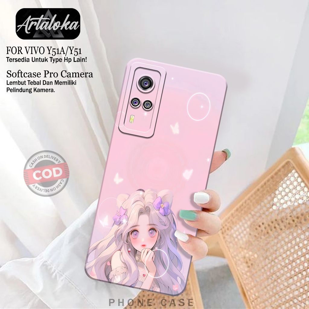 Softcase Hp VIVO Y51A/Y51 Fashion Case RK Case VIVO Y51A/Y51 Silikon TPU Pro Camera Casing VIVO Y51A