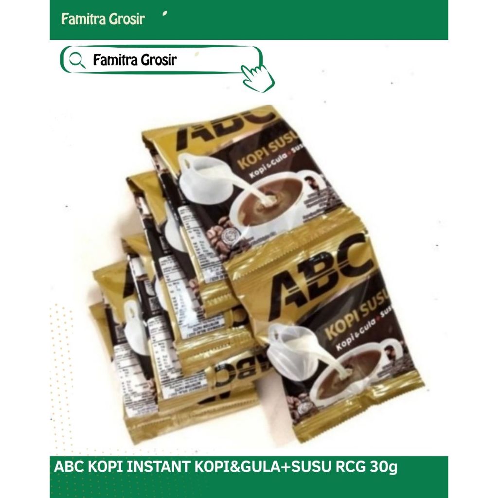 

KOPI ABC INSTANT KOPI&GULA+SUSU RCG 30g