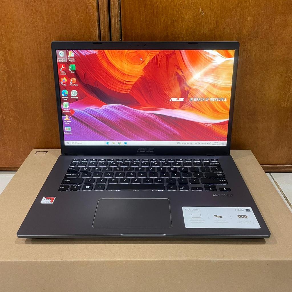Laptop Asus M409BA, Amd A4-9125, Amd Radeon R2 Graphics, Ram 4/1Tb, #Backlight, Seri Baru, Super Sli