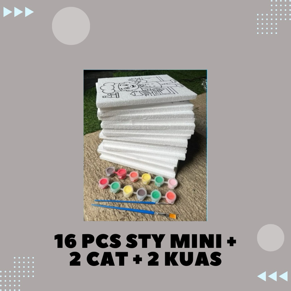 

Paket Hemat Styrofoam Mini Edukasi Anak Termurah | Isi 16 Pcs + 2 Cat + 2 Kuas