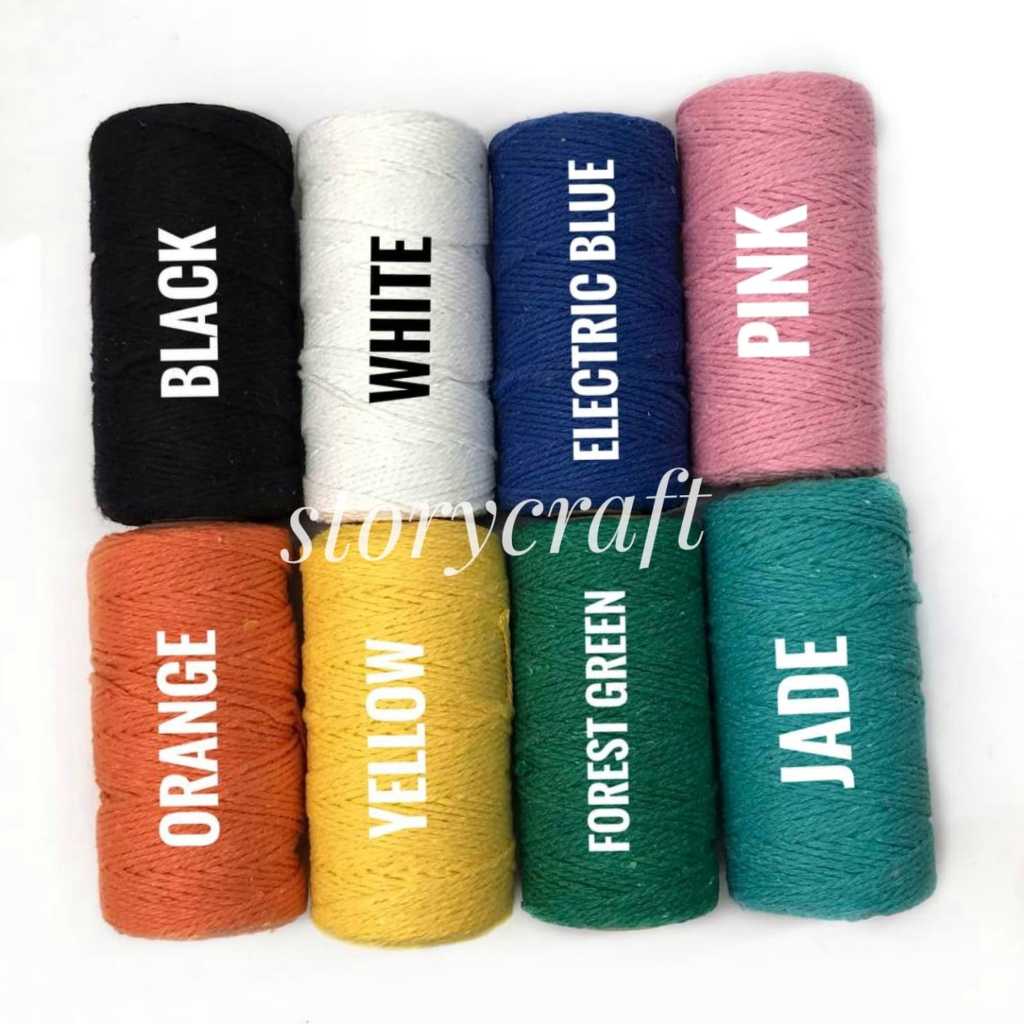 1 ROLL - 2 MM / TALI KATUN / TALI KATUN SATU WARNA