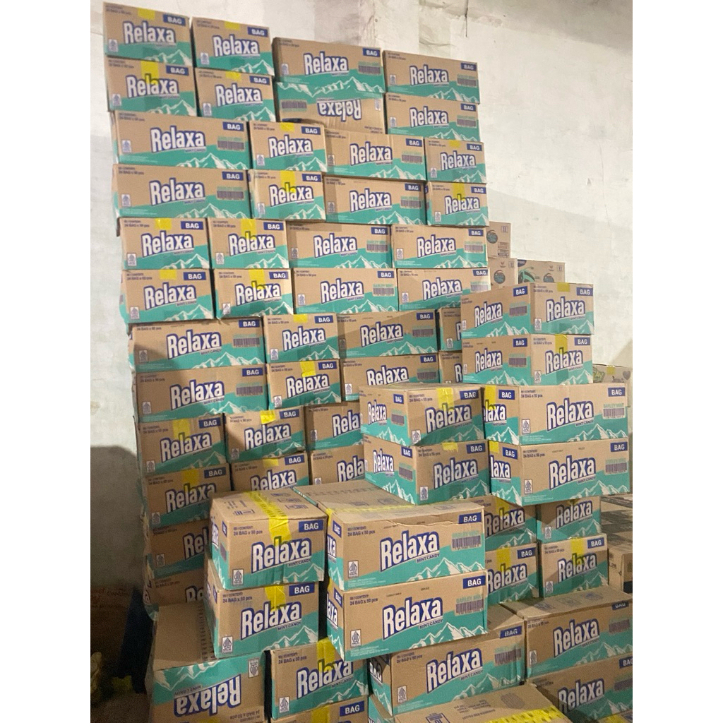BONUS 1 VOUCHER INDOMARET RP 25.000 SETIAP PEMBELIAN 10 DUS, PERMEN RELAXA 1 DUS ISI 24 bags x 50 pc