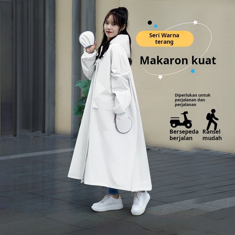 Jas Hujan EVA Mobil Listrik Dewasa Seluruh Tubuh Hujan Tahan Tahan Tahan Lama Menebal One-piece Stud