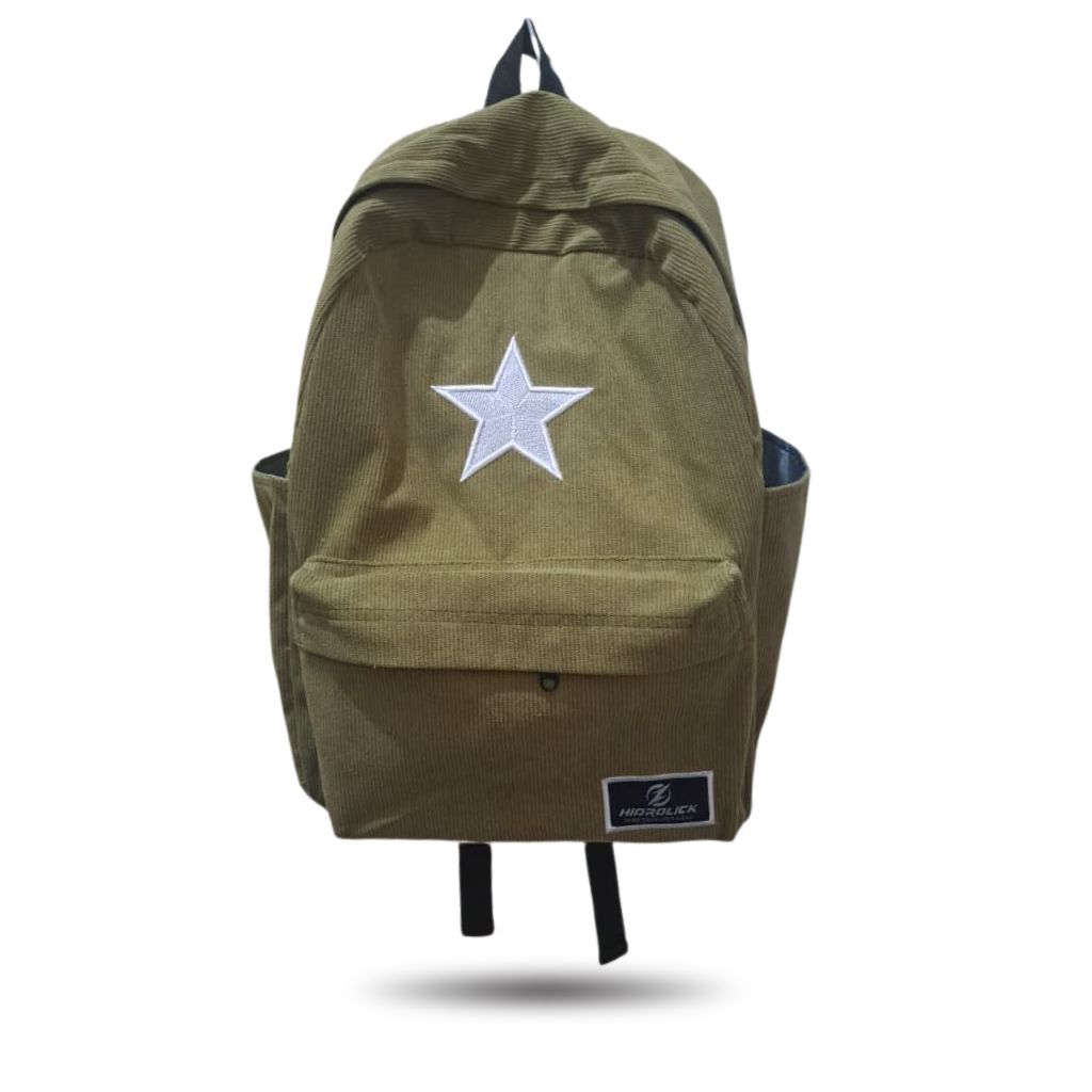 Best Seller Tas ransel corduroy backpack corduroy | tas ransel sekolah Corduroy Pria Wanita Army
