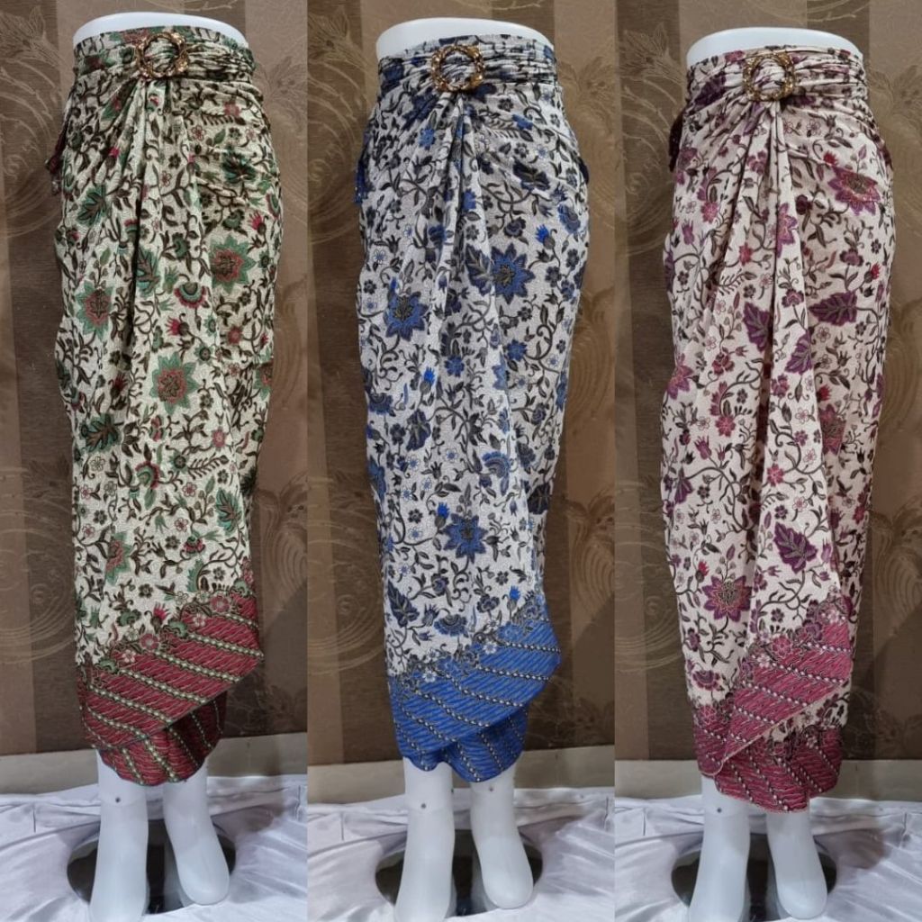 Rok Kain Lilit Batik Bawahan Kebaya / Kain Lilit Batik Bawahan Kebaya Motif Tanjung Hijau