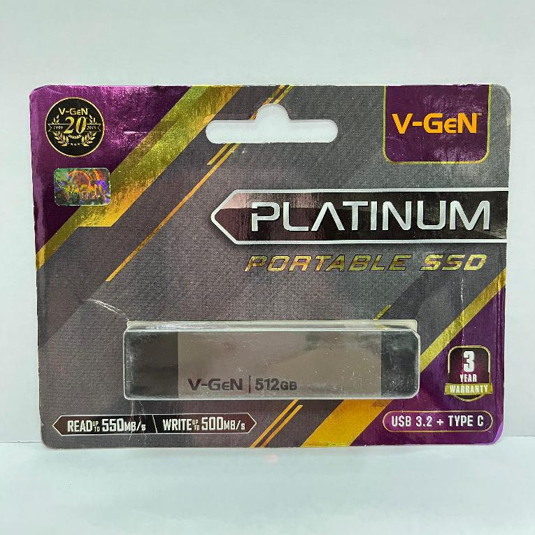 PORTABLE SSD 512GB VGEN PLATINUM (Kemasan 3 Tahun)