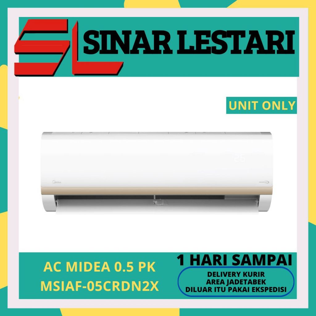 MIDEA MSIAF-05CRDN2X - AC MIDEA INVERTER 0.5 PK AC SPLIT 1/2 PK MIDEA MSIAF05CRDN2X