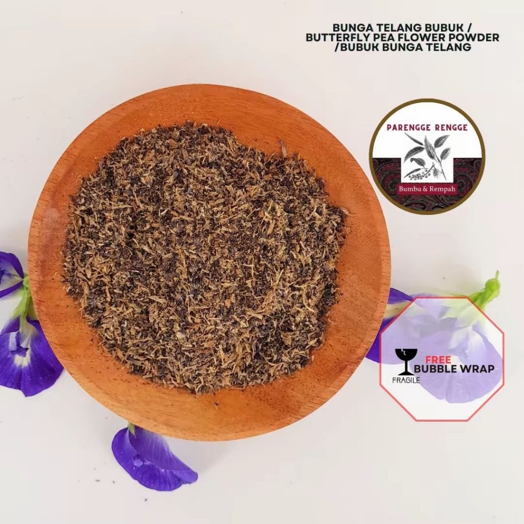 

Bunga telang bubuk / butterfly pea powder / bubuk bunga telang