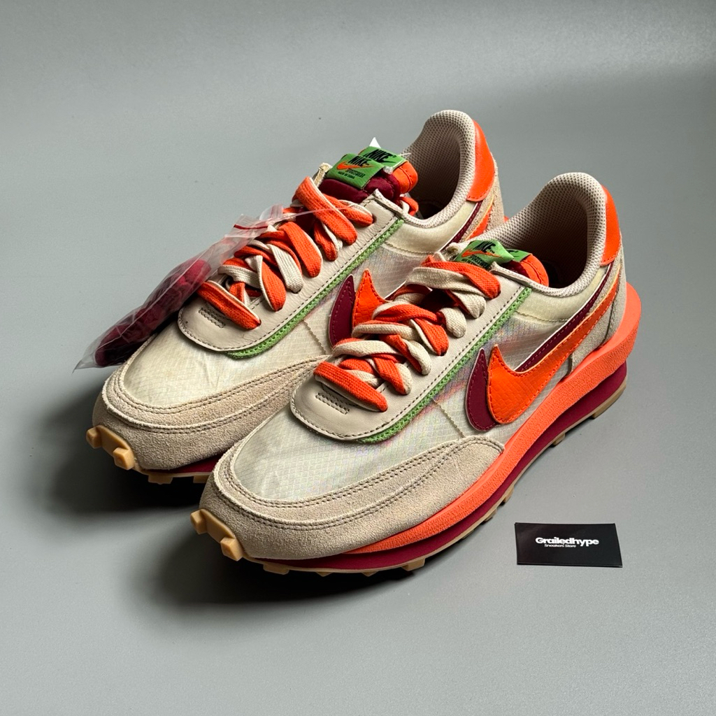 Nike LD Waffle x Sacai x CLOT Orange Blaze | DH1347 100 (100% Original)
