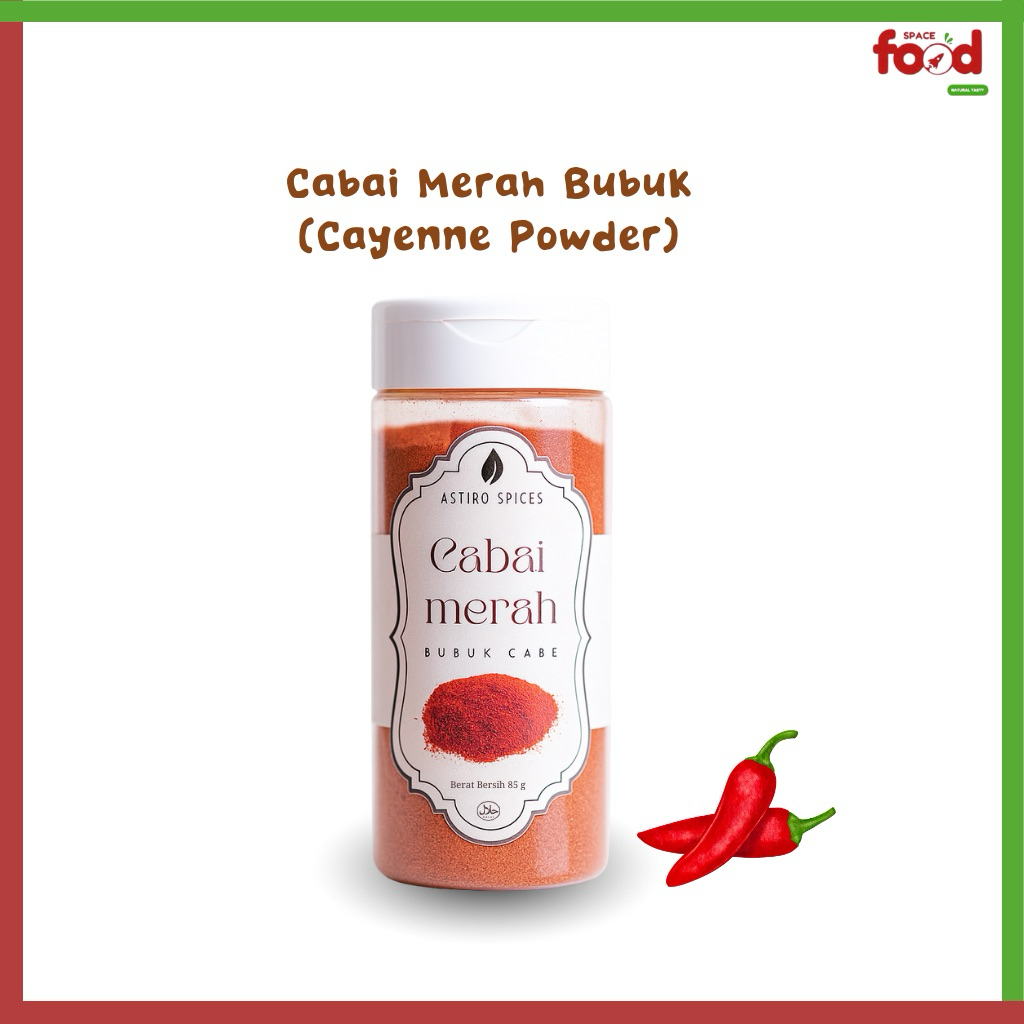 

Cayenne Powder/Cabai Merah Bubuk/Bumbu Dapur Bubuk Cabai Merah/Astrospices Bubuk Cabai Merah 85 Gram