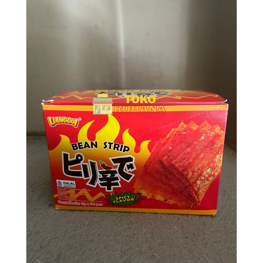 

1 BOX Bean Strip Spicy Isi 30 Lianggui