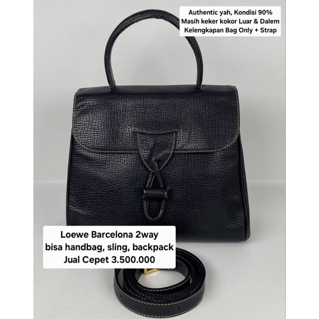 Authentic Loewe Barcelona 2way shoulder sling Bag Second