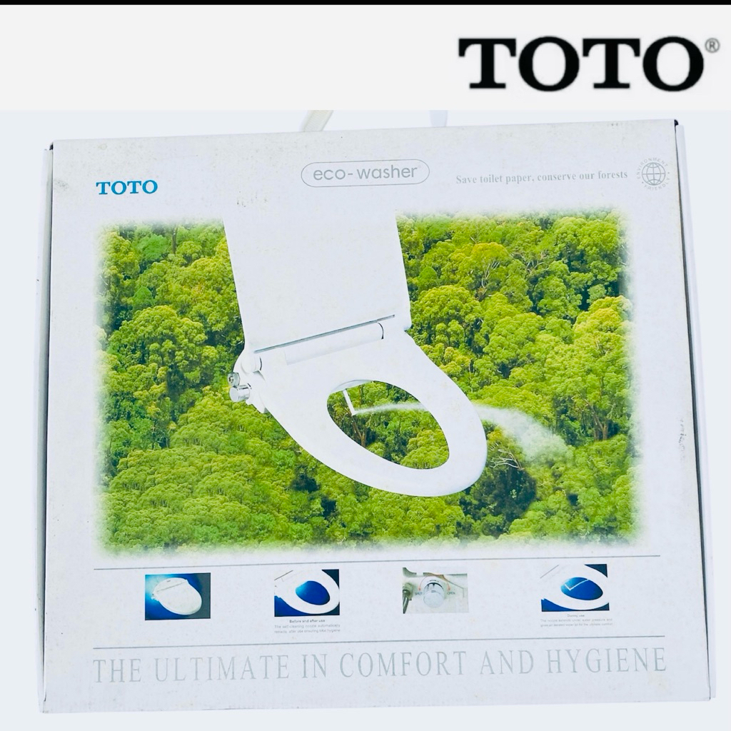 TOTO Ecowasher TCW01NW White. Tutup Closet Seat Cover TOTO Eco Washer White