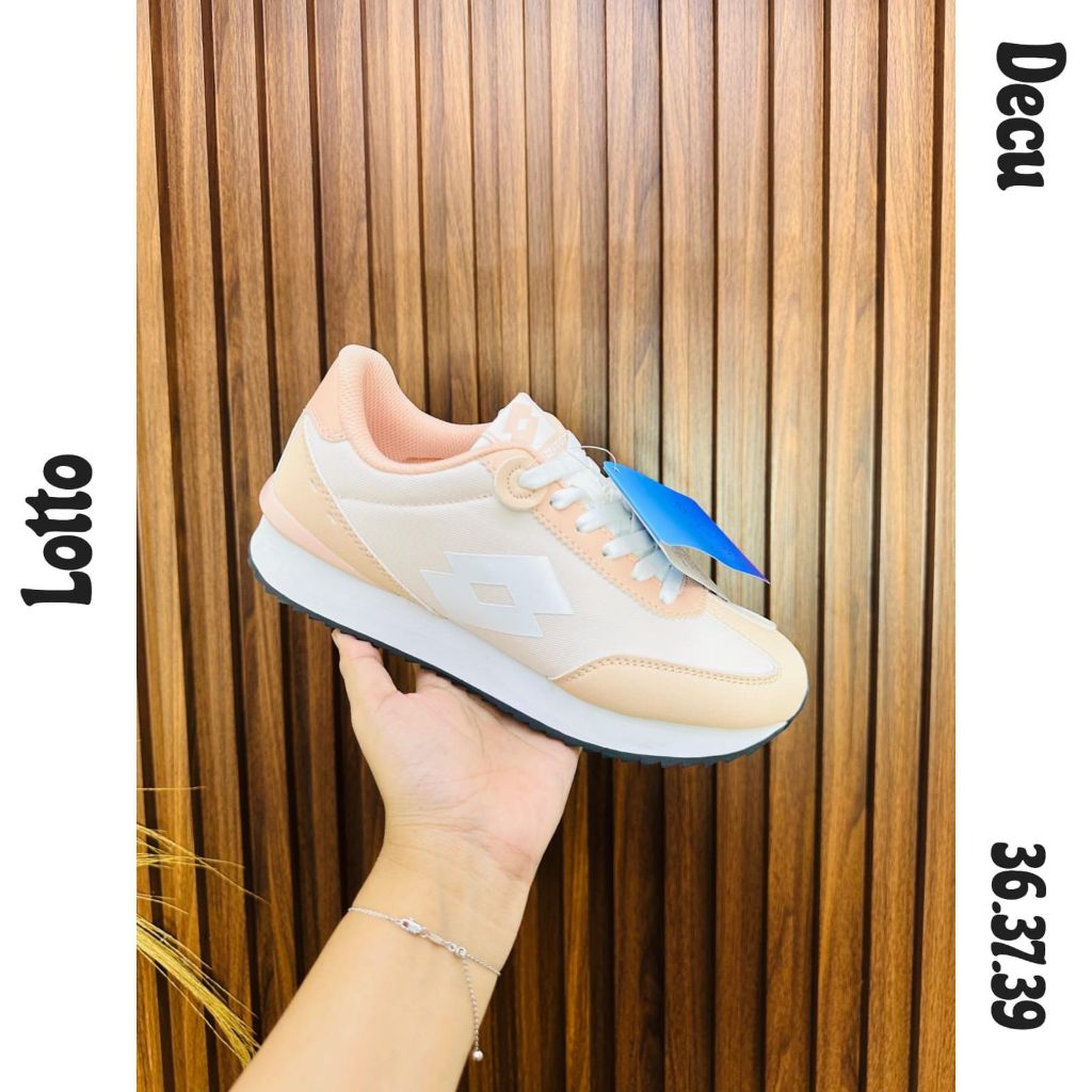 Sneakers wanita Lottohh DECU peach
