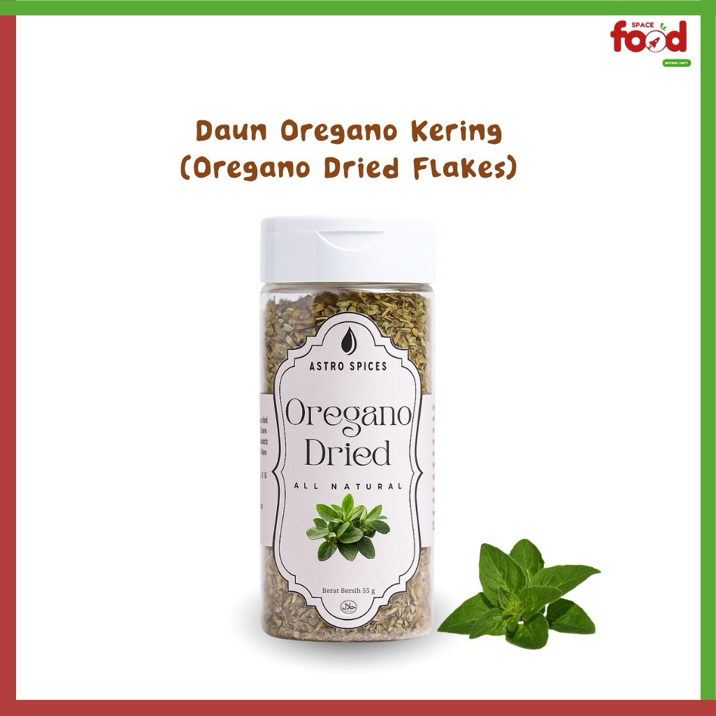 

Oregano Dried Flakes/Daun Oregano Kering/Bumbu Dapur Daun Oregano Kering/Astrospices Daun Oregano Kering 55 Gram
