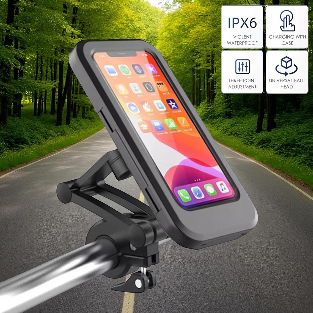 PHONE HOLDER HP MOTOR / Phone Holder Motor Waterproof / Dudukan Hp Sepeda Anti Air