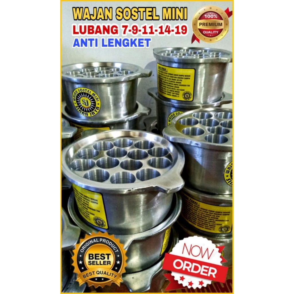 wajan sostel mini / cetakan kue sostel mini lubang 14