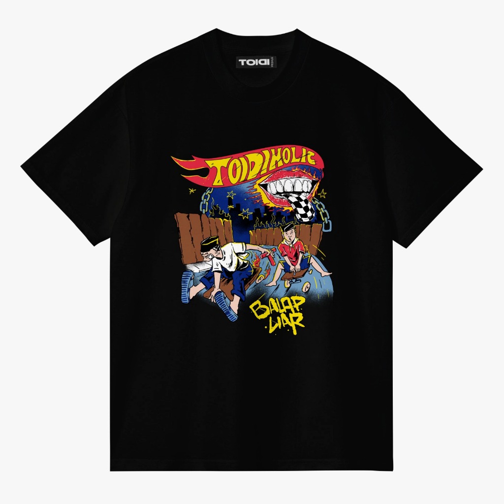 COD - TOIDIHOLIC-BALAP LIAR-TSHIRT BLACK Unisex