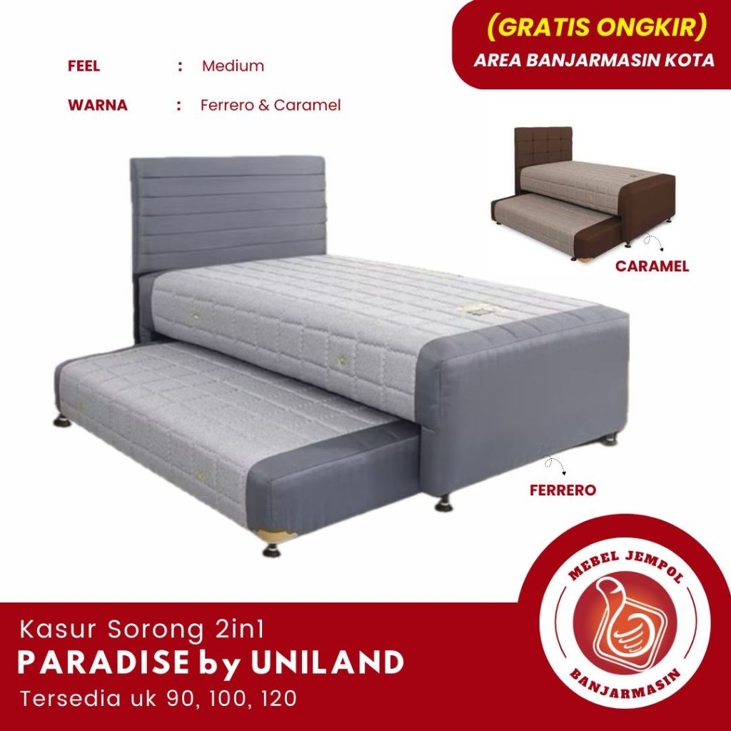 Kasur sorong 2 in 1 paradise by Uniland