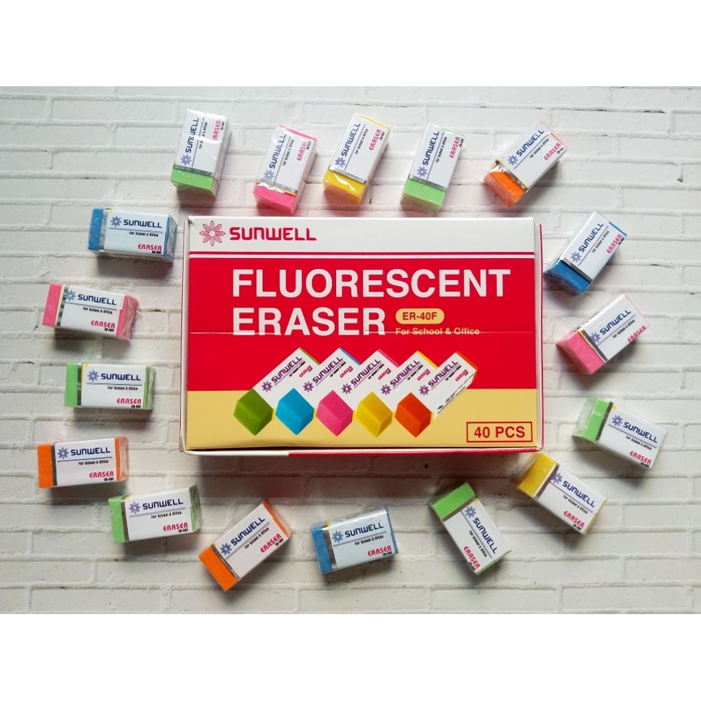 

(40PC) PENGHAPUS SUNWELL WARNA-WARNI/ STIP GASING