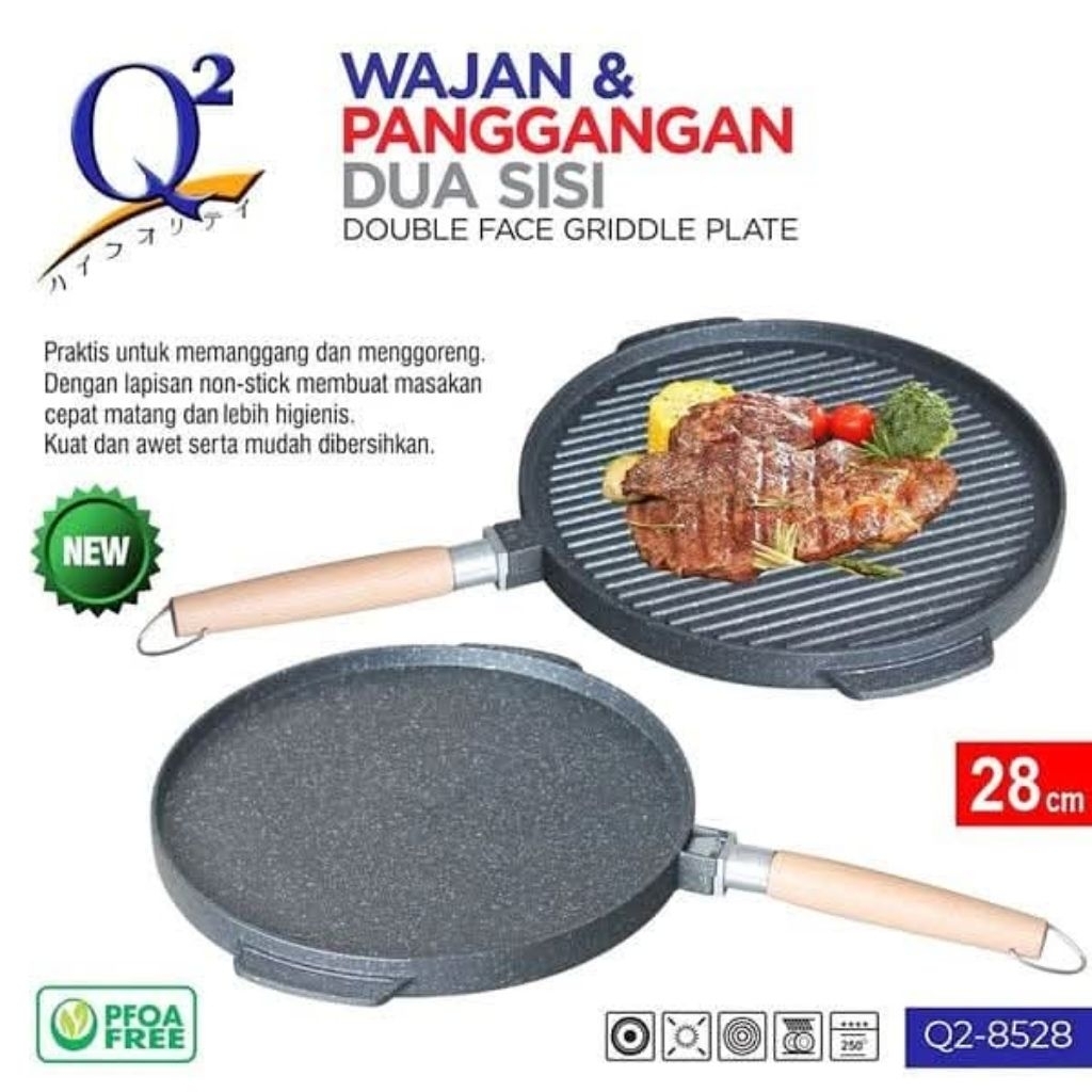 wajan dan pngangan 2 sisi Q2 wajan bolak balik