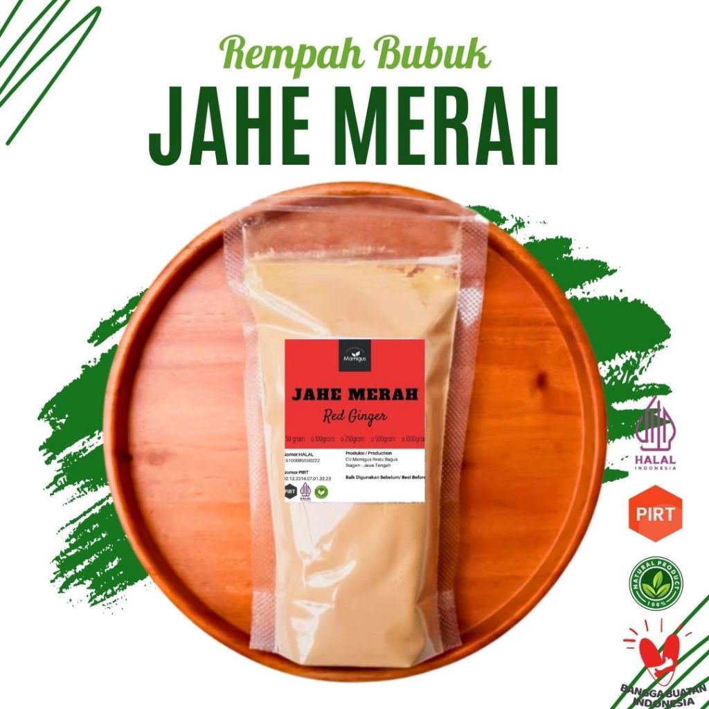 

Jahe Merah Bubuk Herbal Organik / Red Ginger Powder (1 KG)