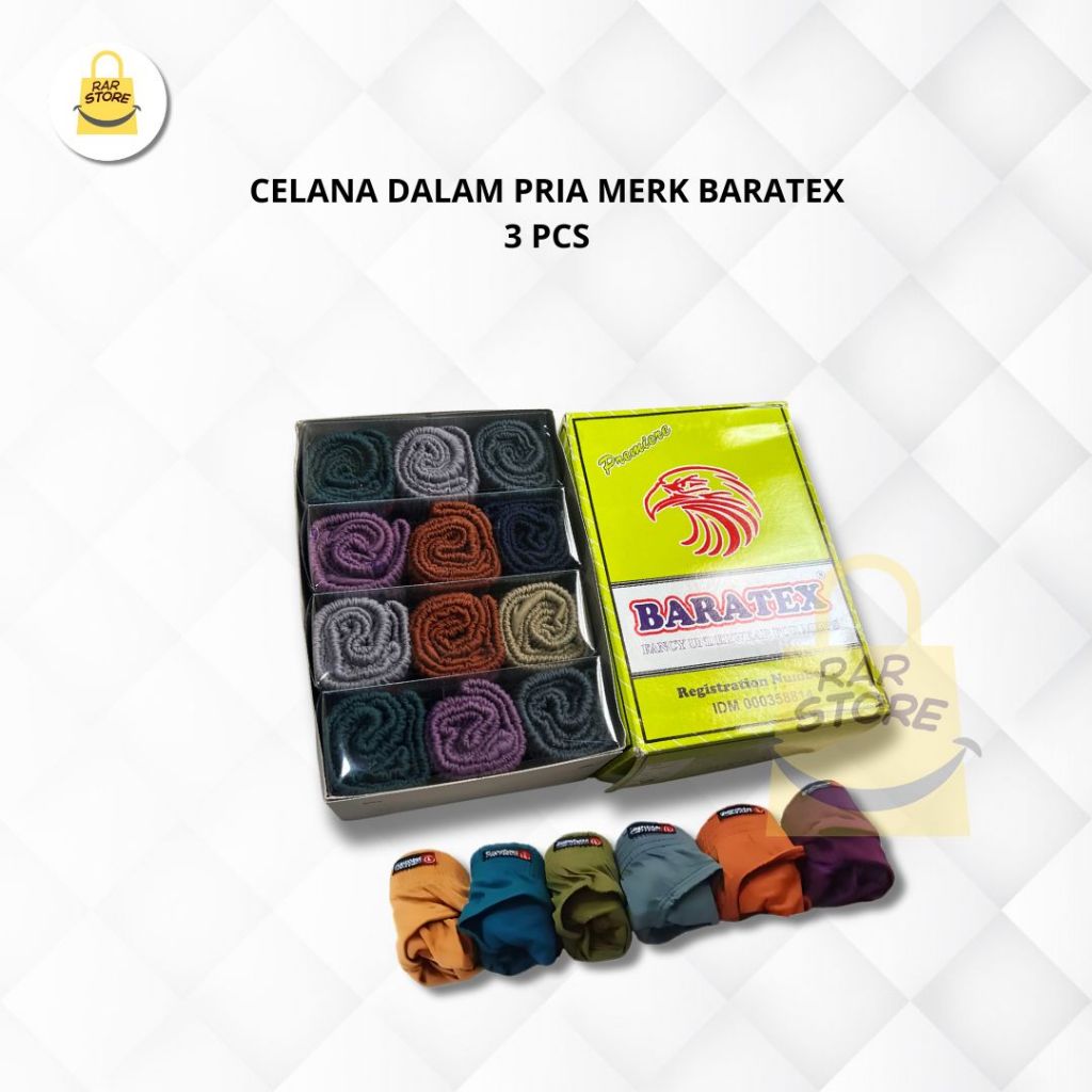 CD (Celana Dalam) Pria  Baratex 1 Box isi 3 Pcs