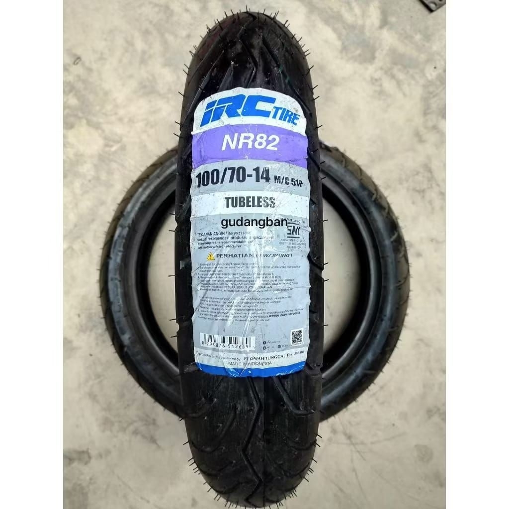 NEW!! ban belakang matic ukuran 100/70-14 tubles motor Mio,Vario,beat, Scoopy,Fino,space,dll IRC