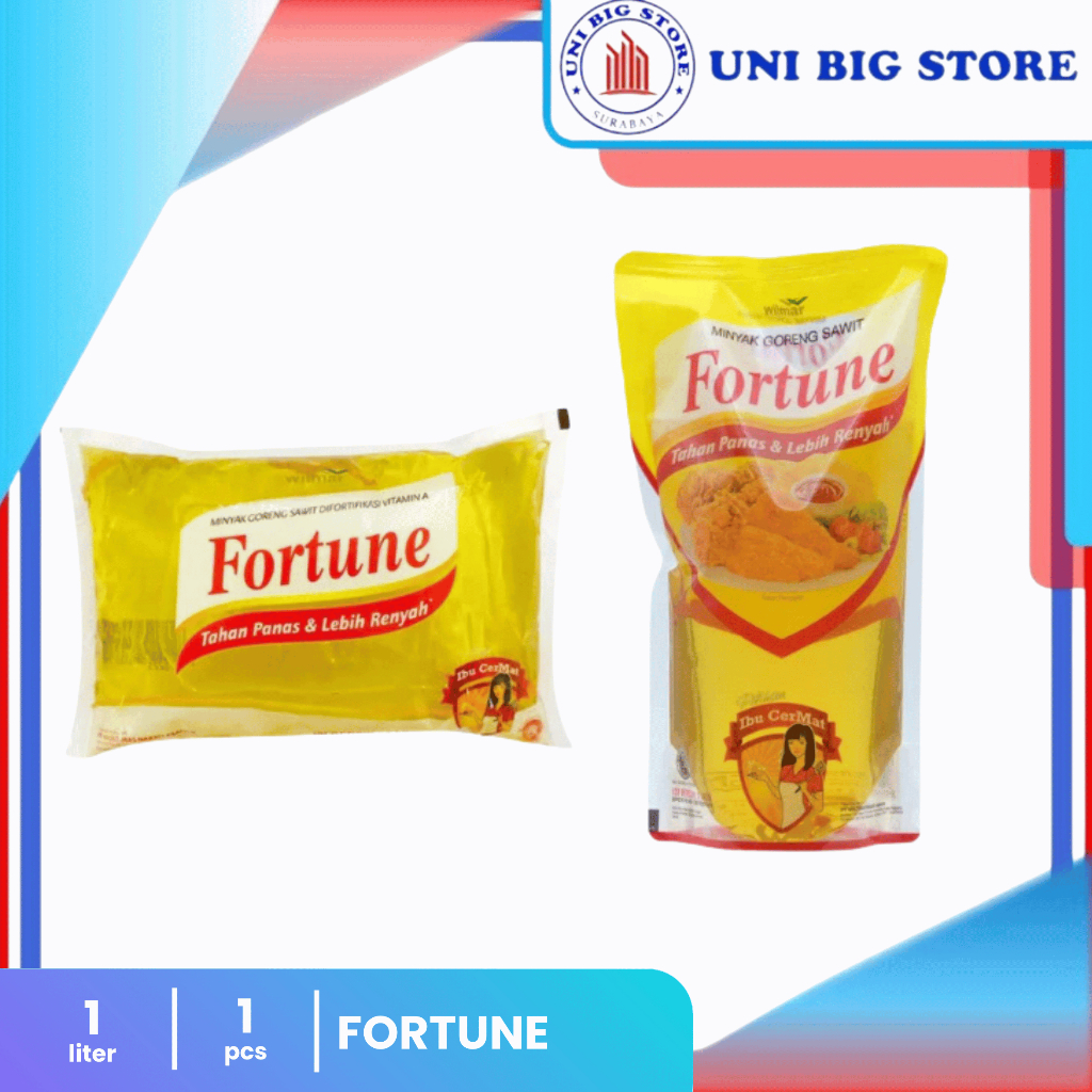 

Fortune Minyak 1 Liter Goreng Sawit Difortifikasi Vitamin A Pillow Pack Pouch
