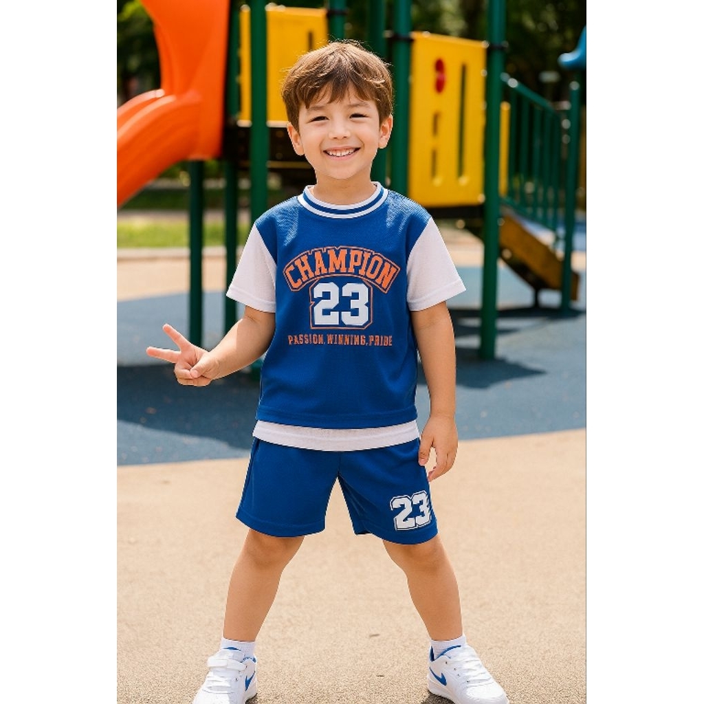 JSB05 SET BAJU ANAK SANTAI/SETBAJU CELANA/SET BAJU CHAMPION SET.