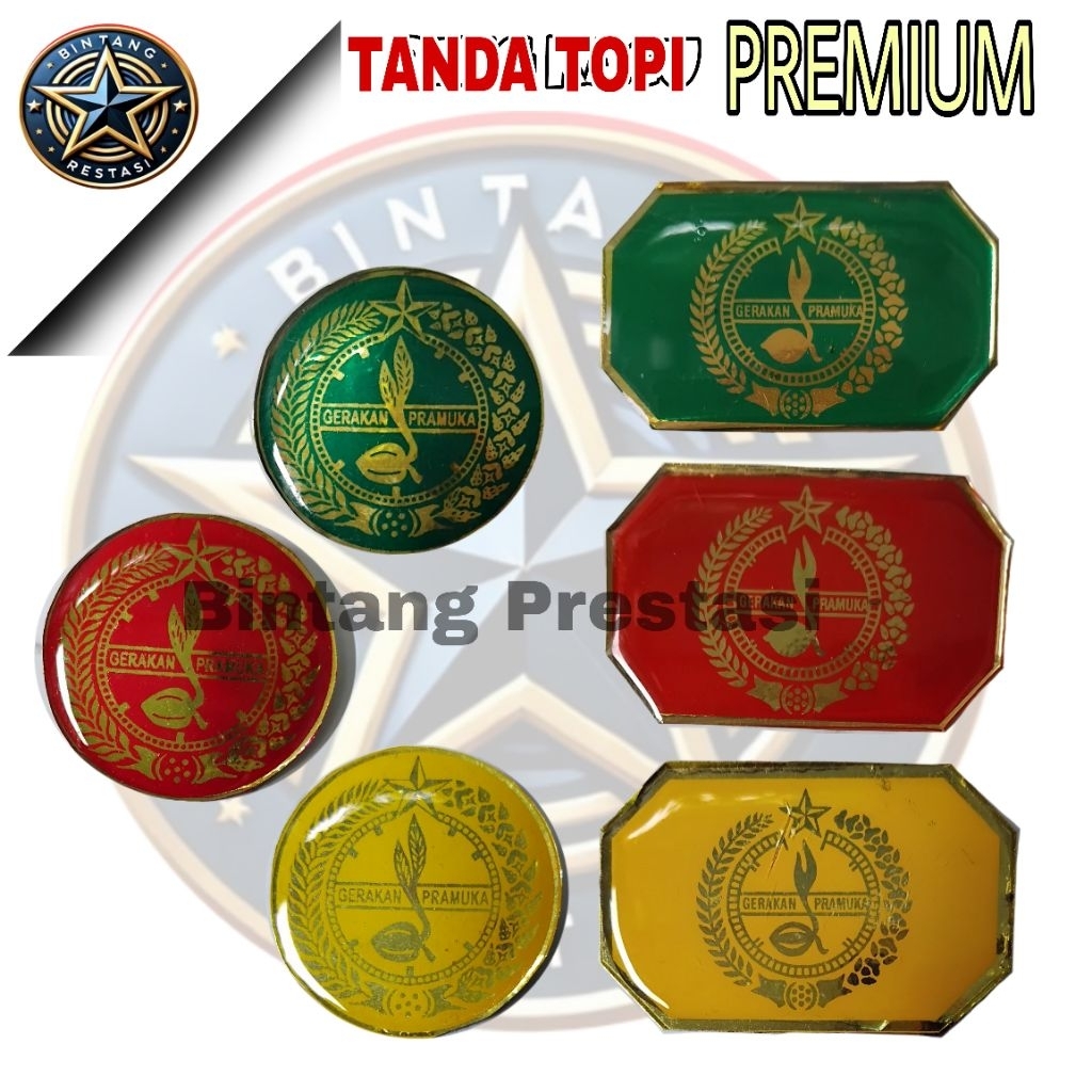 PIN TOPI BARET/TANDA TOPI PRAMUKA/EMBLEM TOPI PRAMUKA BAHAN PREMIUM