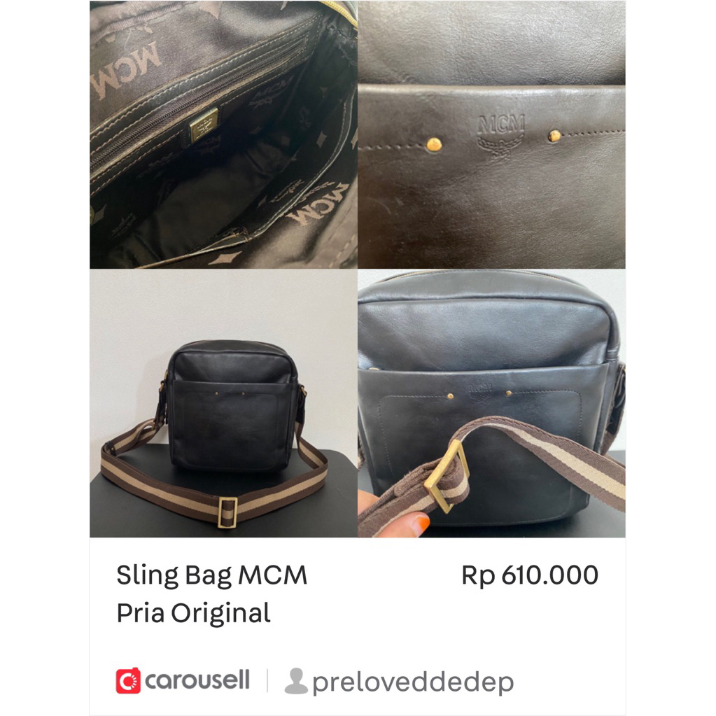 Sling Bag MCM Pria Original