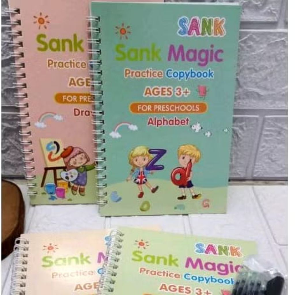 

Buku Sank Anak Magig Buku latihan Tulis anak isi 4 buku 1 pulpen