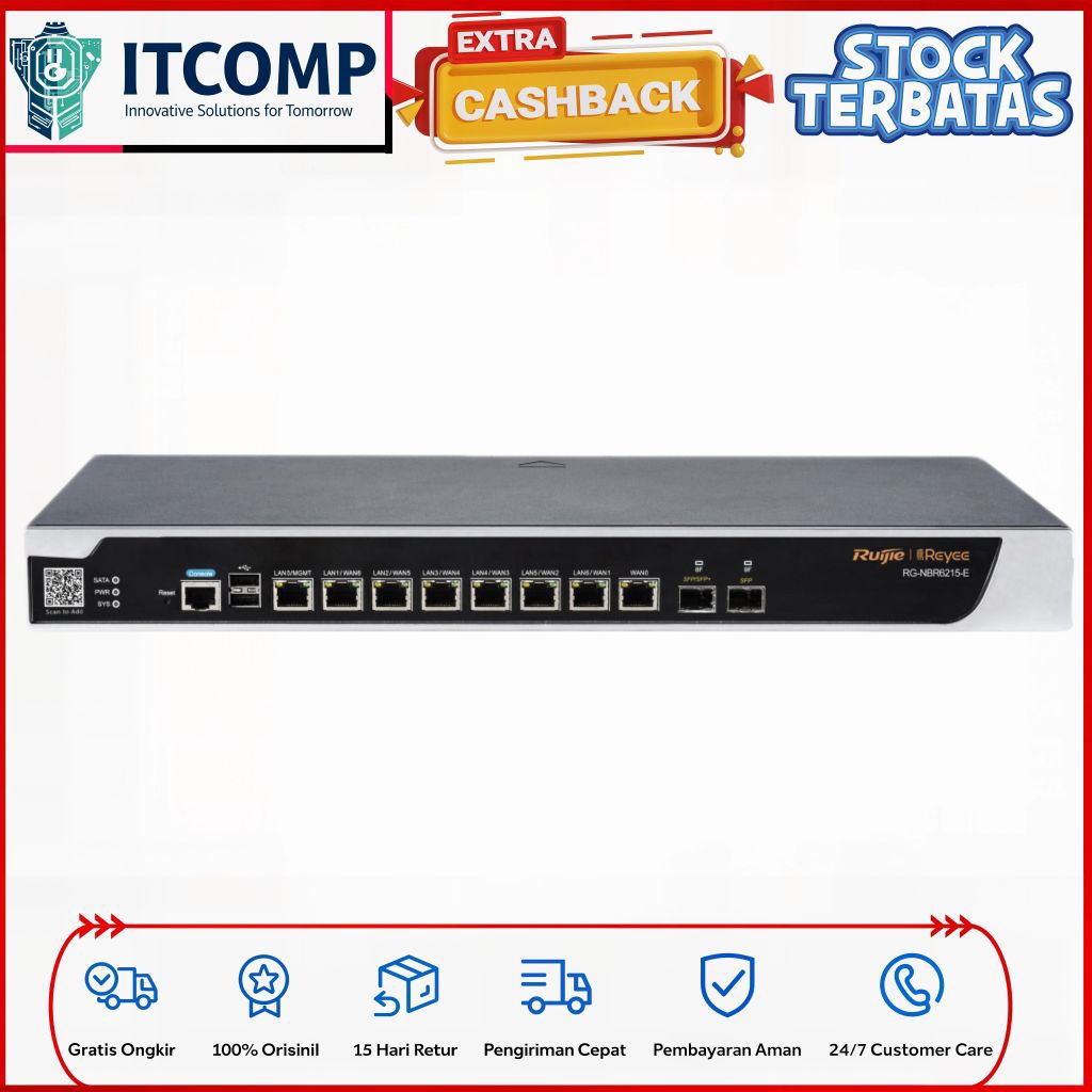 Ruijie RG-NBR6215-E All in One 10G SFP+ Cloud Managed Security Router