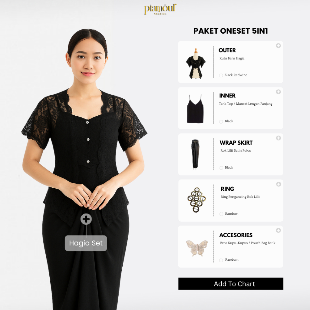 Best Sale Hagia Top Set Kebaya Kutubaru Modern Atasan Outer Kebaya Kutu Baru Lengan Pendek Baju