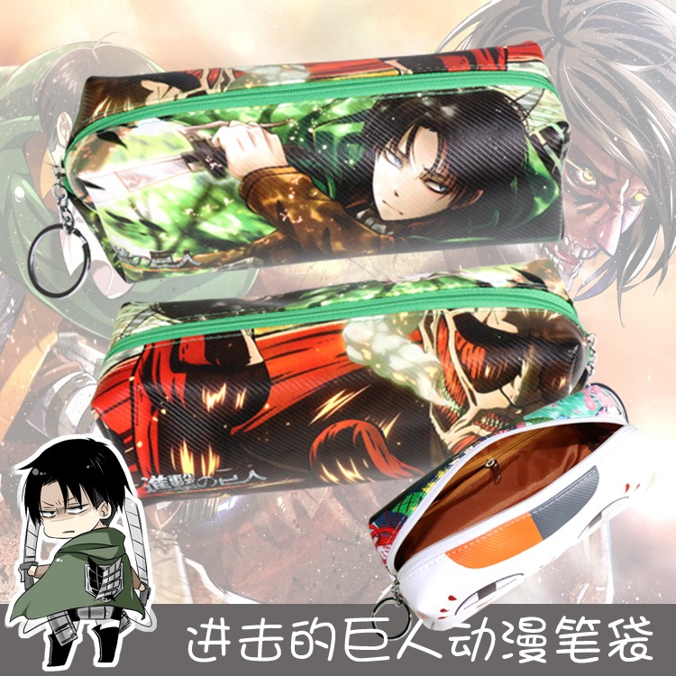 

Pensil case / tempat pensil / kotak pensil anime attack on titan levi