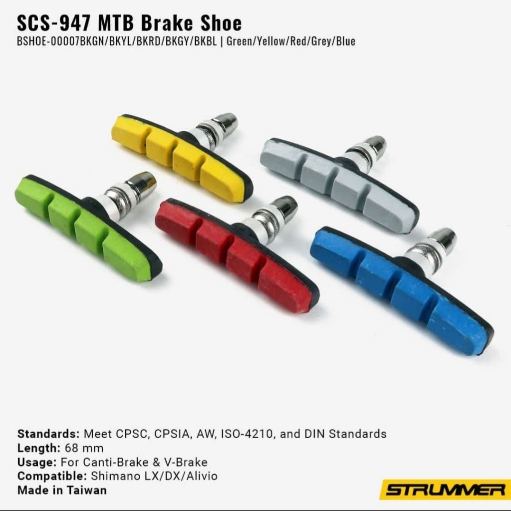MTB BRAKE SHOE / BRAKE PAD / KAMPAS REM MTB / KARET REM MTB SCS