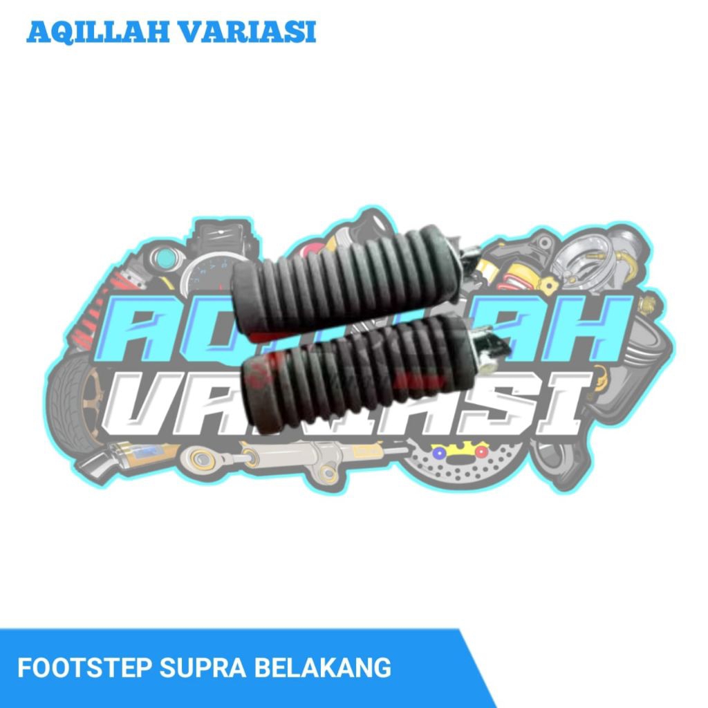 Footstep Supra Belakang Postep Supra Pijakan Kaki Belakang Karet Hitam Satu Set Aqillah Variasi